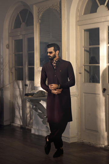 Burgundy wash n wear SHALWAR KAMEEZ