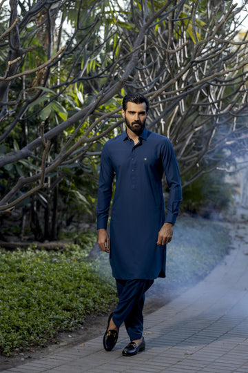 Teal blue wash n wear SHALWAR KAMEEZ