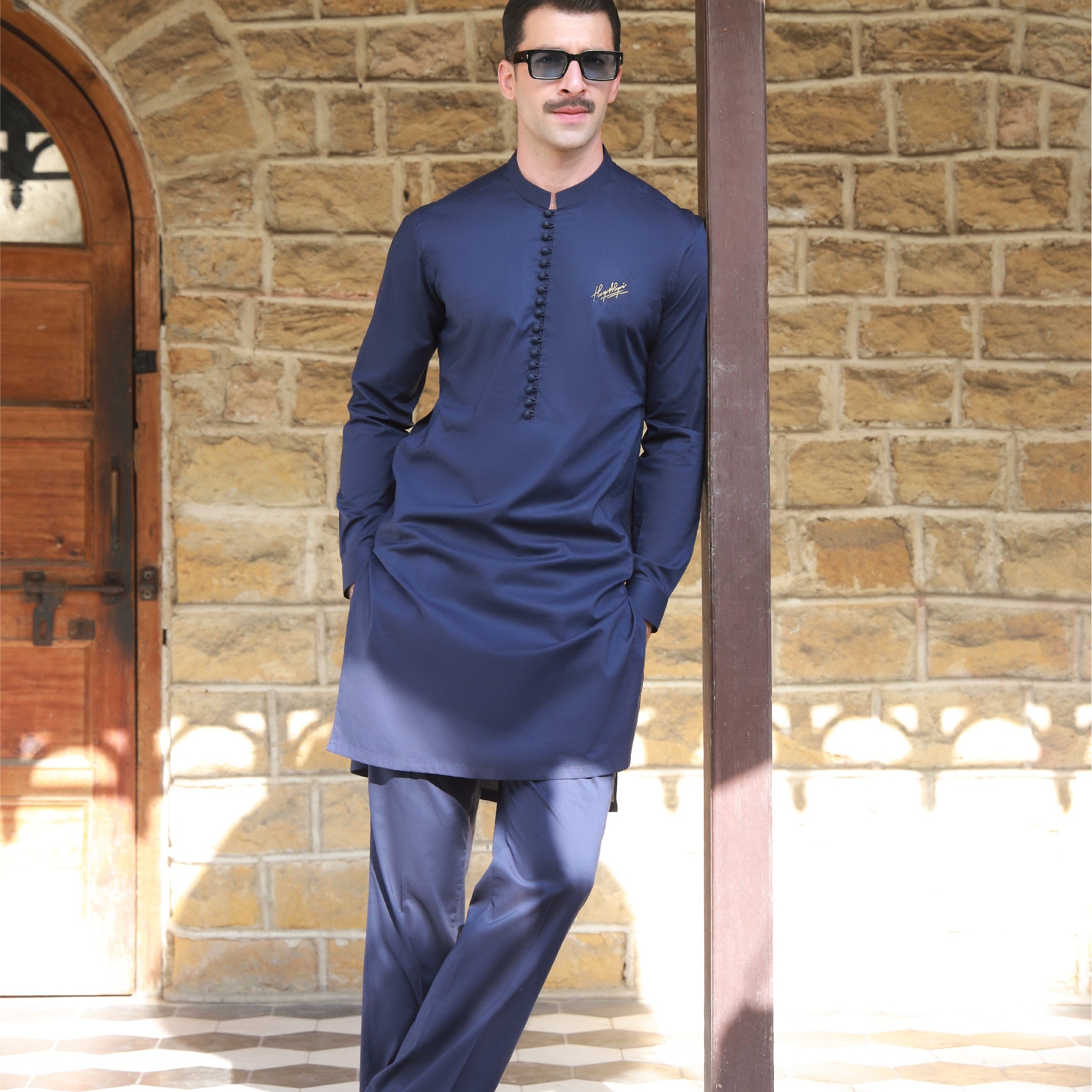 ROYAL BLUE STRETCHABLE KURTA PAJAMA