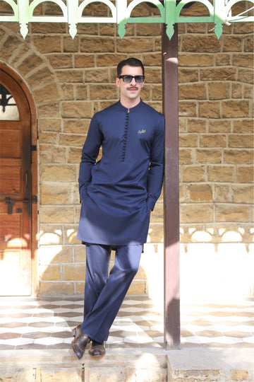 ROYAL BLUE STRETCHABLE KURTA PAJAMA