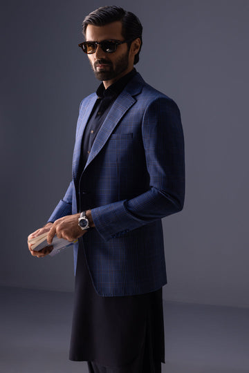 Blue Checked Blazer