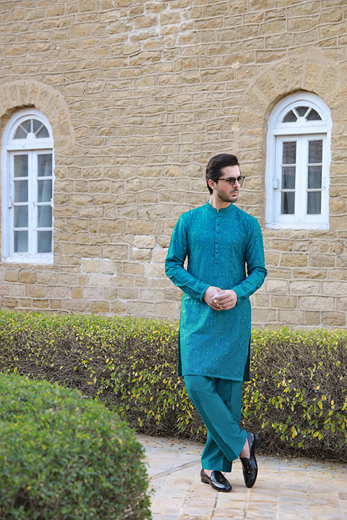 SHAHKAAR TEAL GREEN