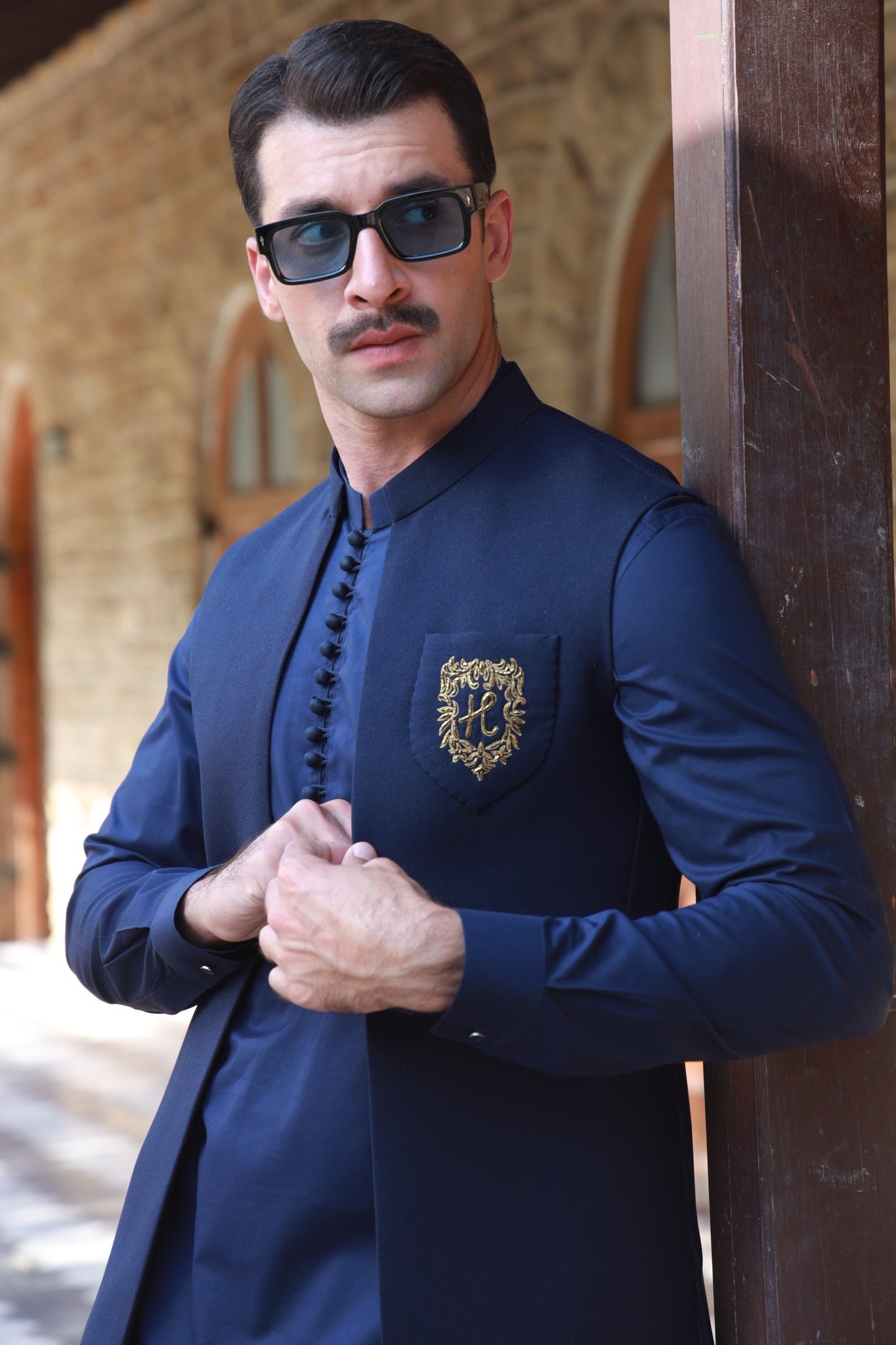 NAVY BLUE ARMANI WAIST COAT