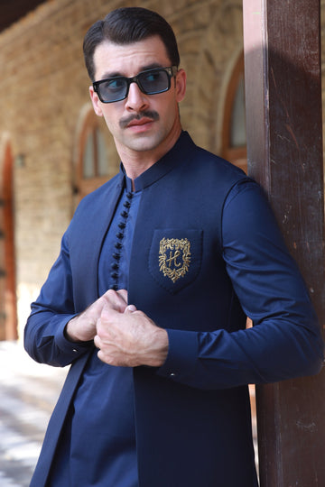 NAVY BLUE ARMANI WAIST COAT
