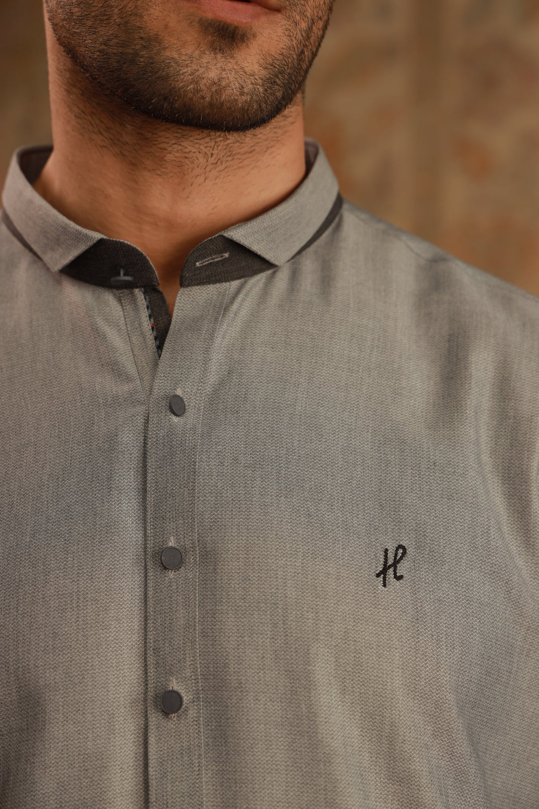 LIGHT GREY SELF WASH N WEAR KURTA PAJAMA