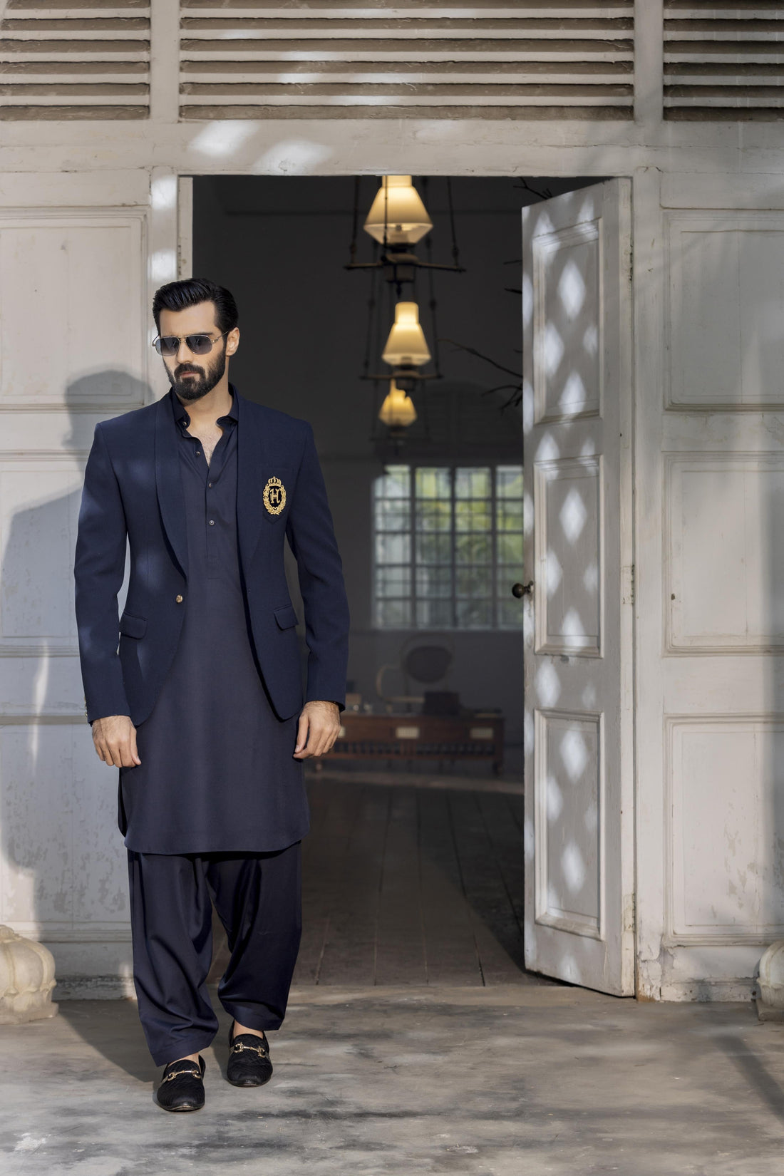 Navy Blue wash n wear SHALWAR KAMEEZ