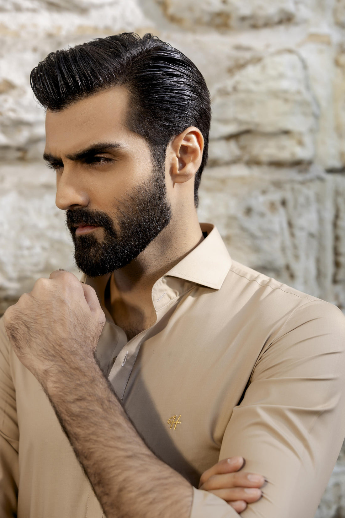 Beige wash n wear SHALWAR  KAMEEZ
