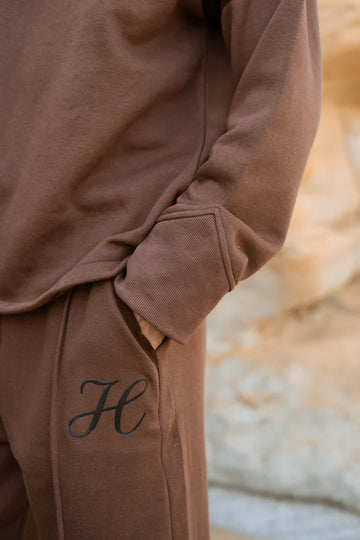 Brown H Logo Sweat Pant