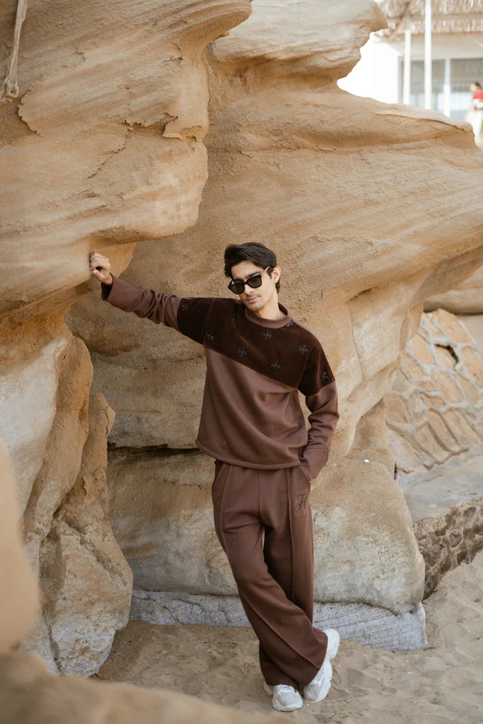 Brown H Logo Sweat Pant