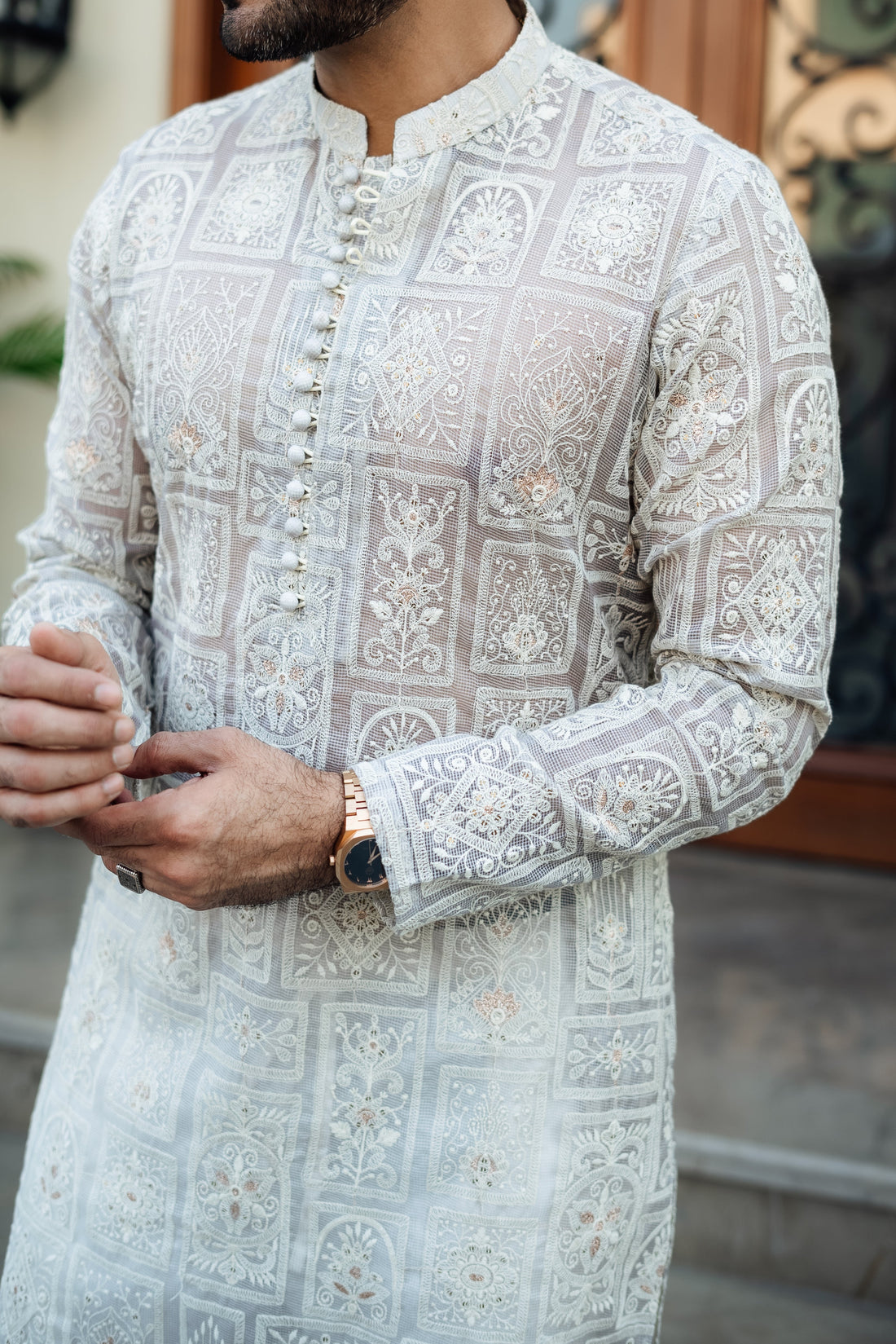 "SHAH" champagne Kurta Pajama