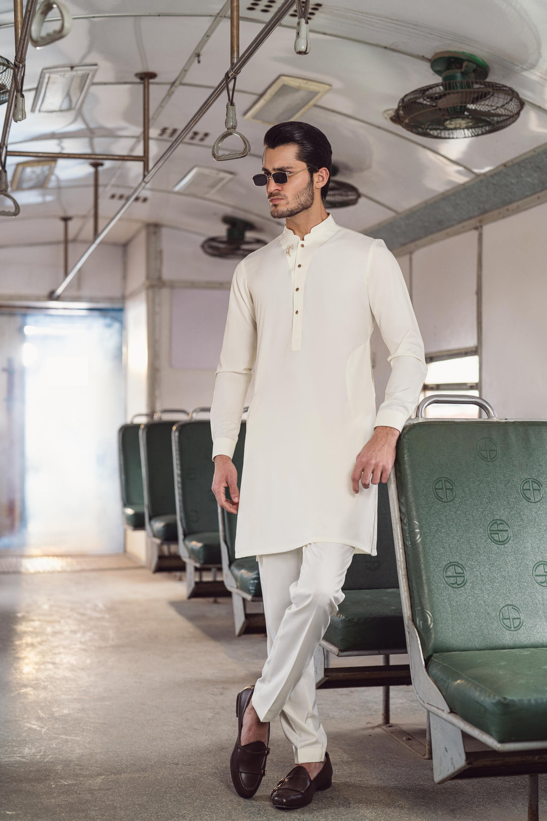 Cream wash n wear Kurta Pajama