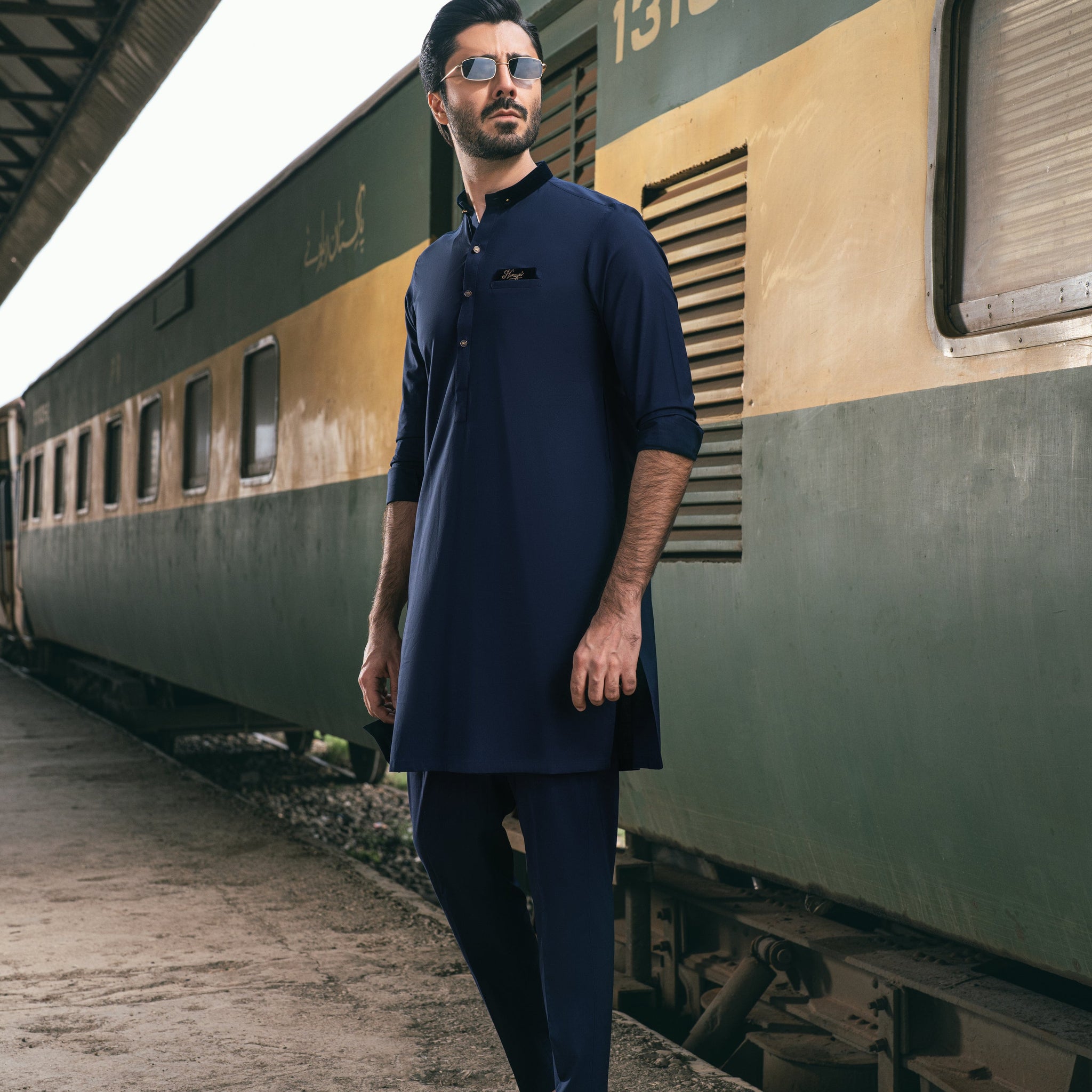 Royal Blue Stretchable Kurta Pajama