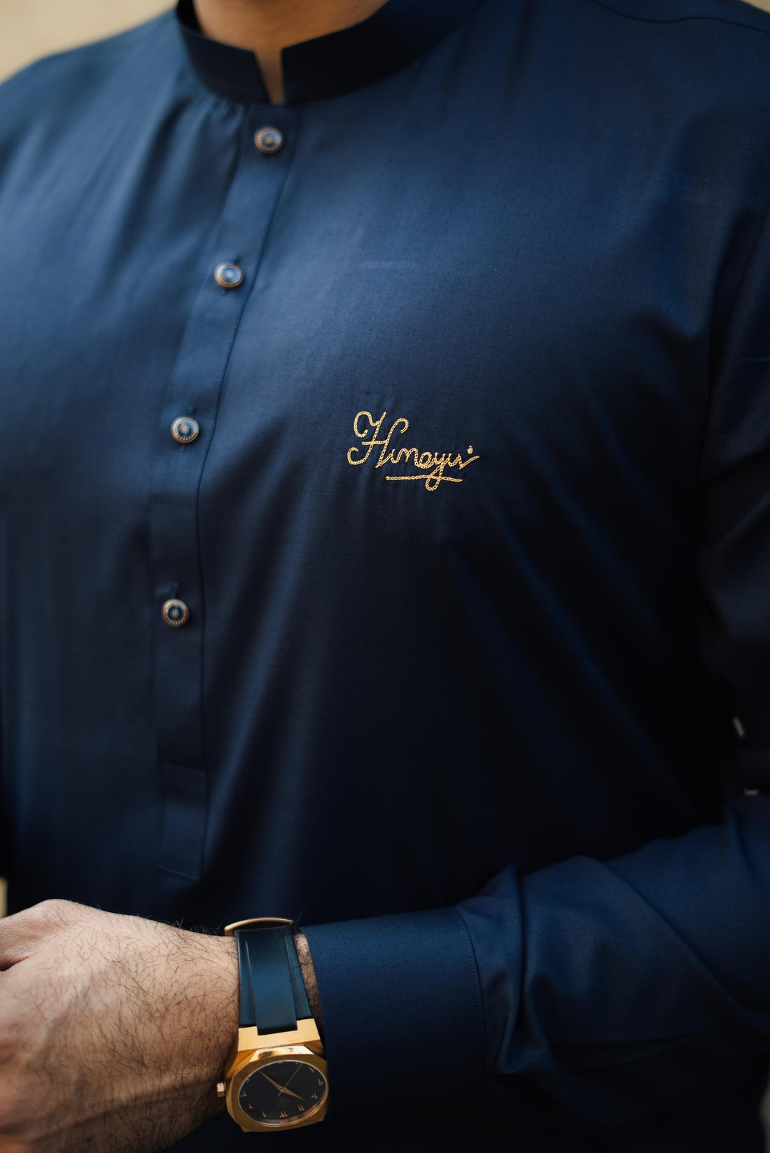 NAVY BLUE BOSKY KURTA PAJAMA