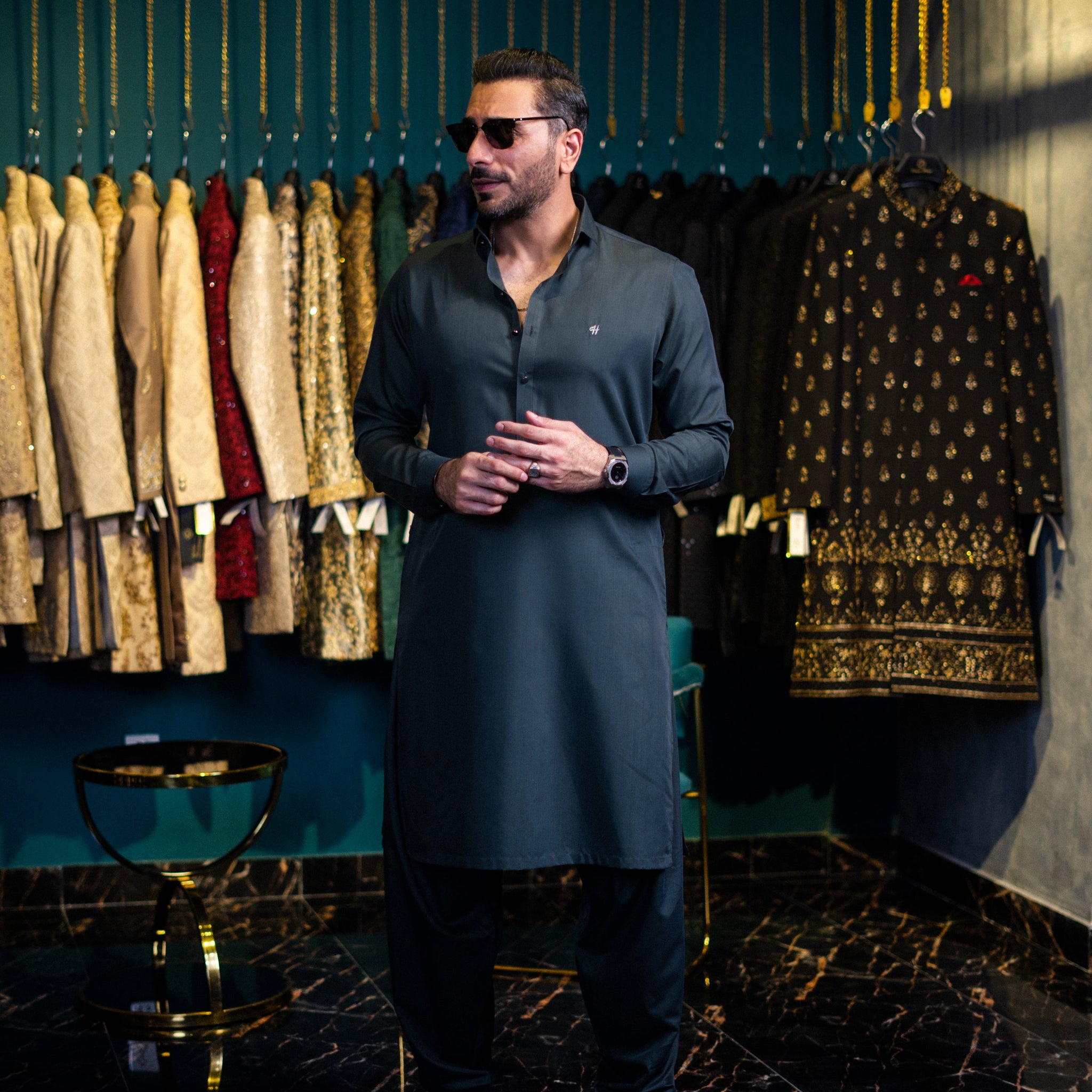 GREY BOSKY KURTA SHALWAR