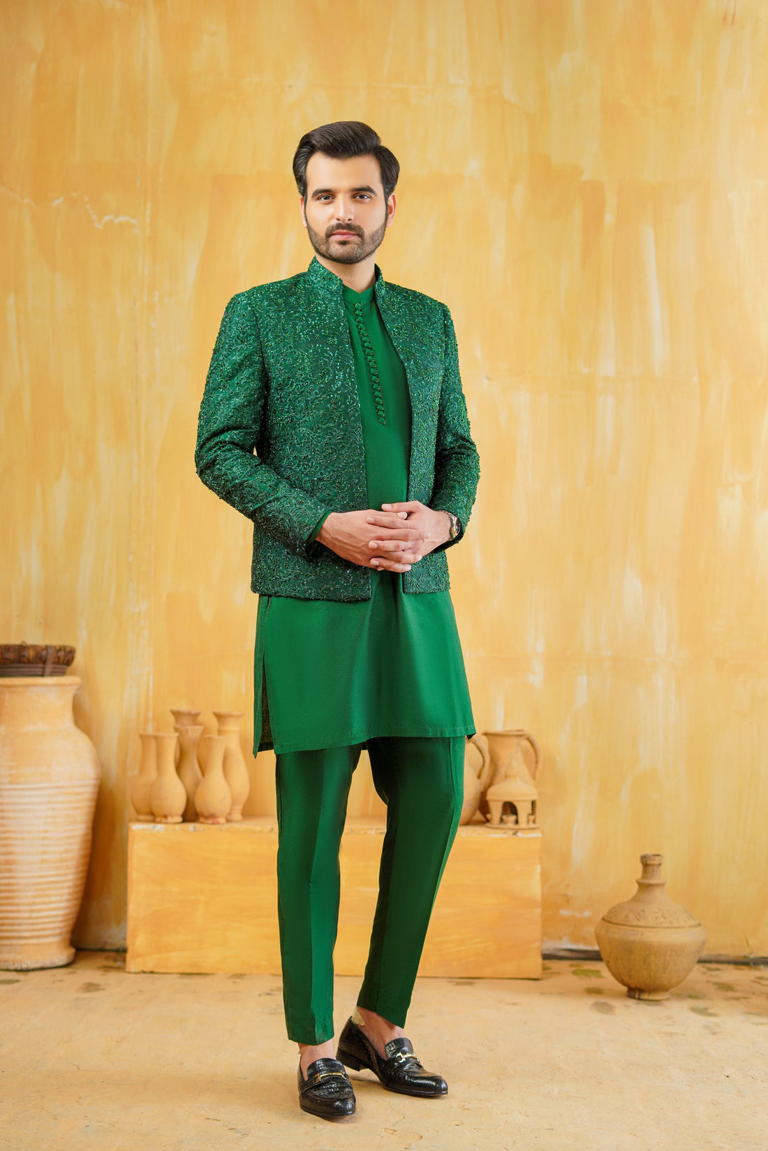 Bottle Green Prince Coat