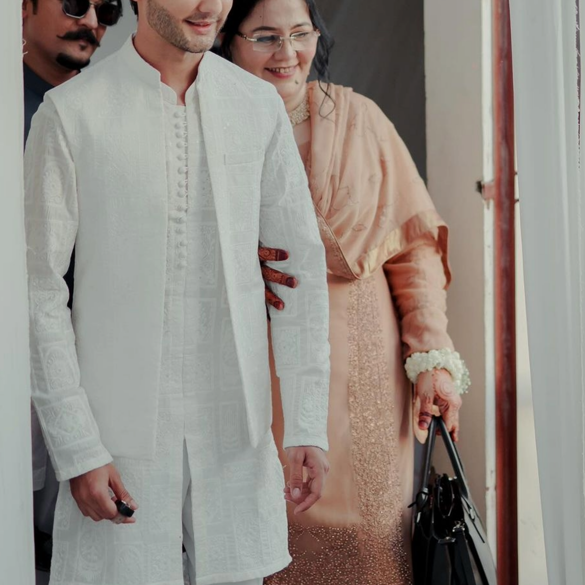 Shah White waist coat